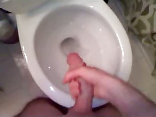 me cumming in the toilet