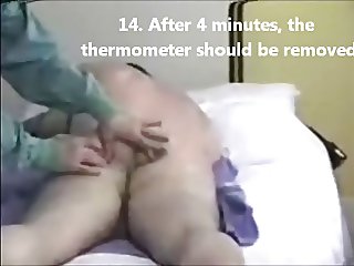 Instructions for rectal temperature taking
