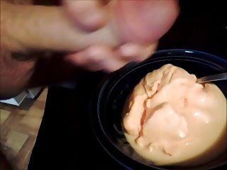 Cum on ice cream