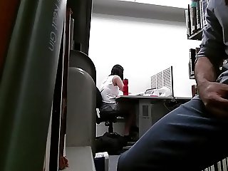 Public masturbation in library