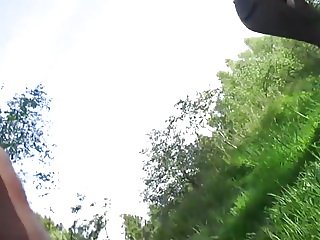 Big tits mature whore fucked outdoor by romanian guy POV