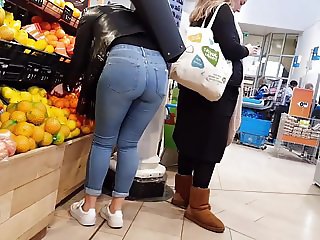 blond in jeans