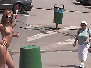 Cute girl fined for walking nude in public