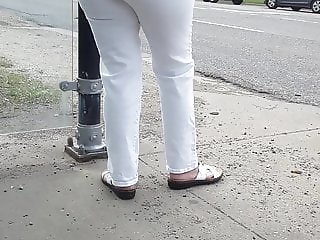 Candid Bus stop lady