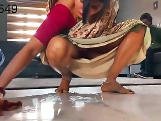 desi juicy and sexy woman in a red saree getting fucked