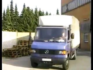 Amateur blonde fucking in the truck