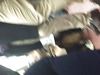 Chinese women on tube with stockings