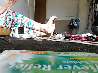 My dirty smelly feet and my wrinkled soles